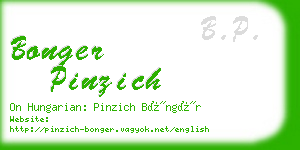 bonger pinzich business card